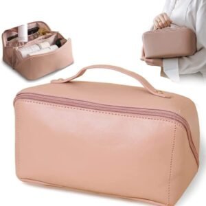 Leather Makeup Bag Large Capacity Cosmatic Travel Bag (ST-101)