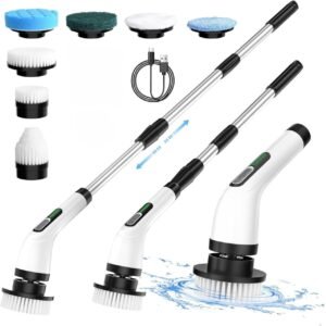 Electric Mop for Floor Cleaning with Replaceable Brush Heads,|( ST-102)