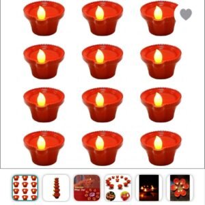 Set Of 12 Water Sensor Diya (ST-101)