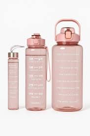 3 PCS Transparent Motivational Water Bottles (ST-102)
