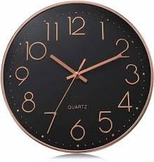 NEW WALL CLOCK BLACK COPPER(ST-102)